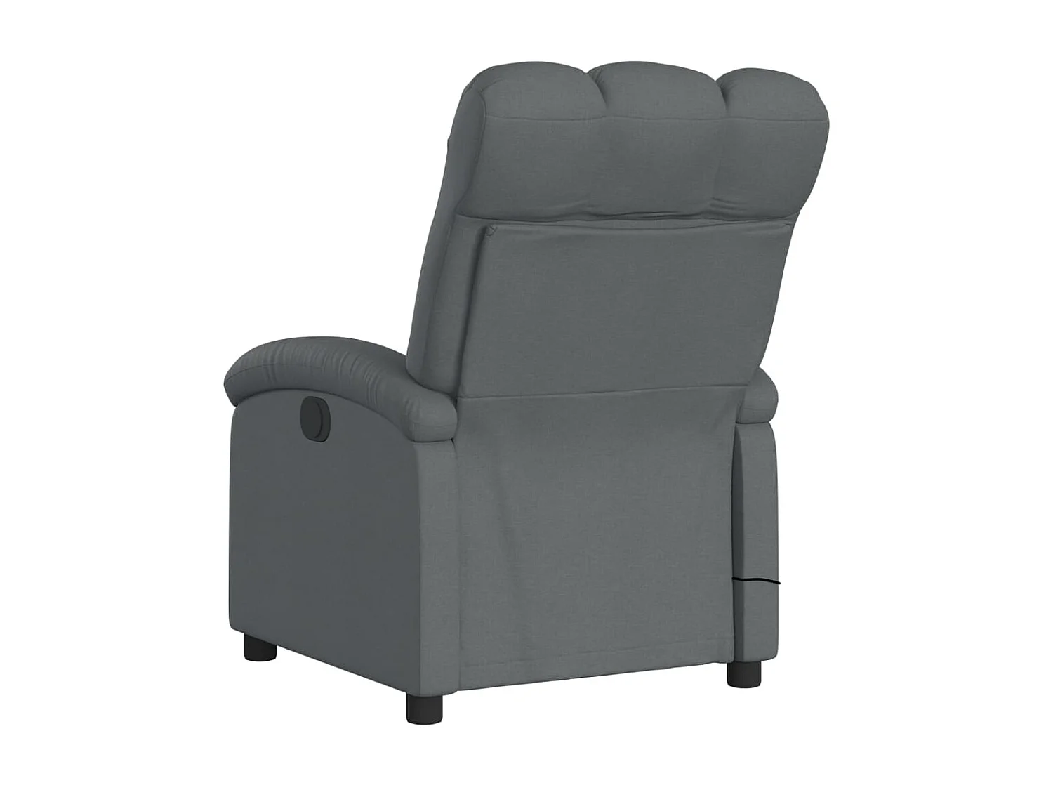 Fauteuil de massage inclinable Gris foncé Tissu