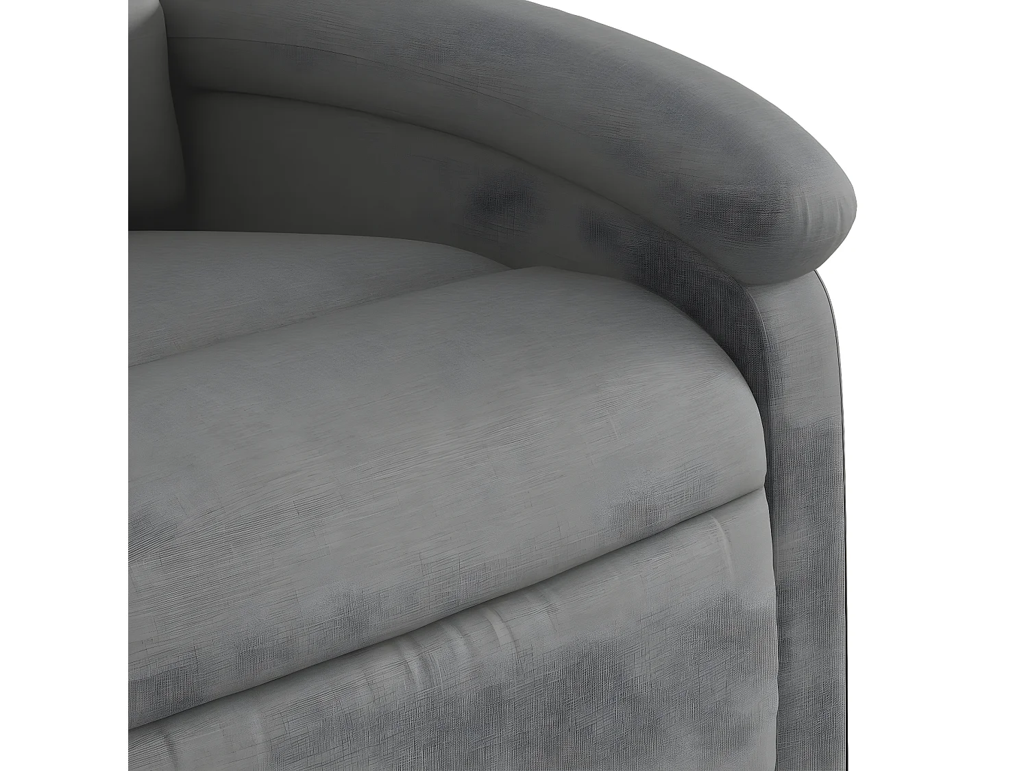 Sillón reclinable de tela gris oscuro