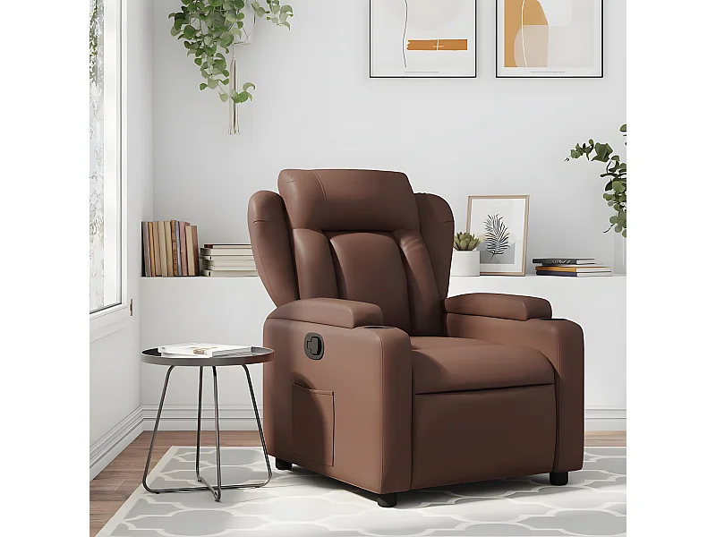 Fauteuil inclinable Marron Similicuir
