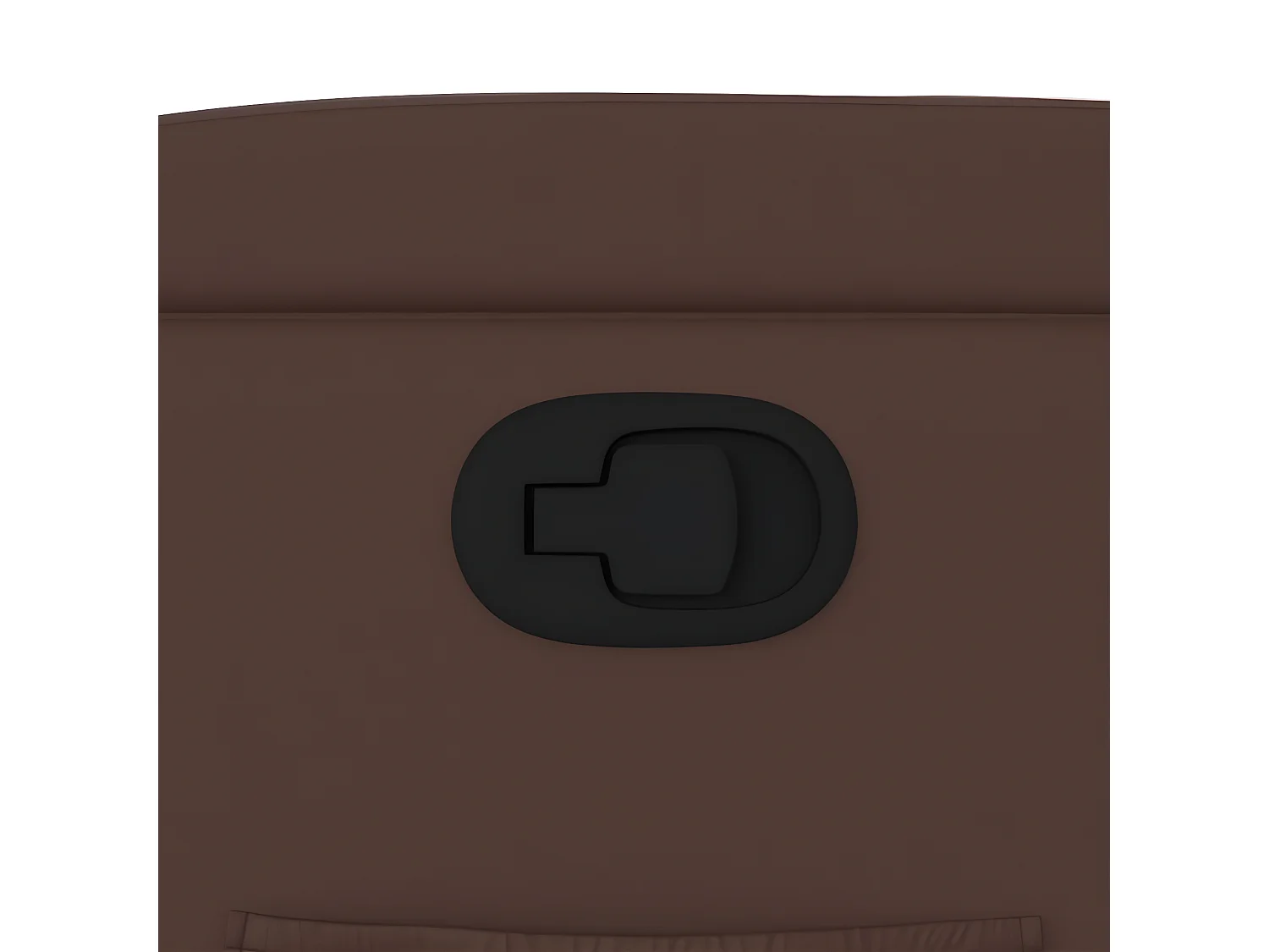 Poltrona reclinabile in ecopelle marrone