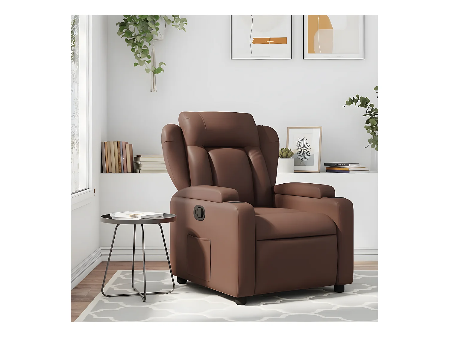 Fauteuil inclinable Marron Similicuir
