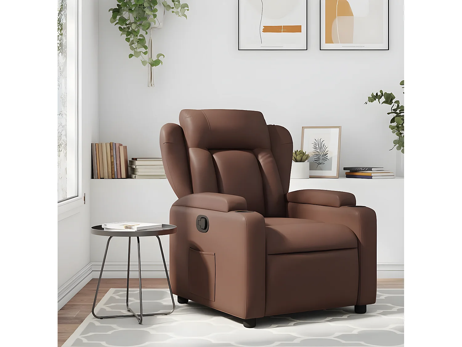 Fauteuil inclinable Marron Similicuir