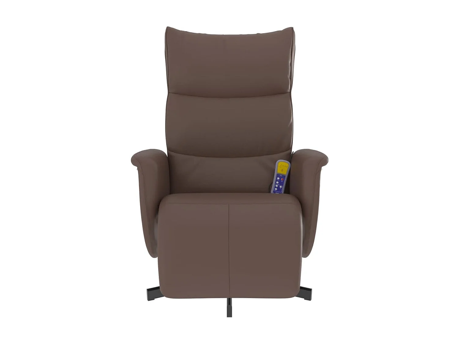 Fauteuil inclinable de massage repose-pieds marron similicuir