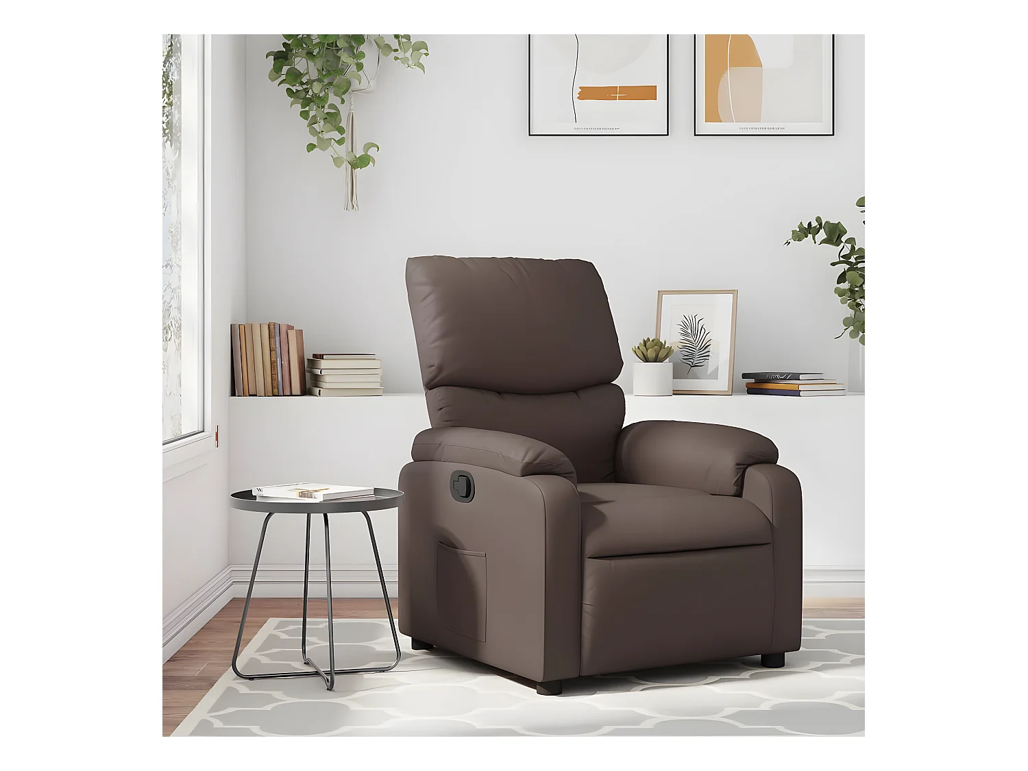 Fauteuil inclinable Marron Similicuir