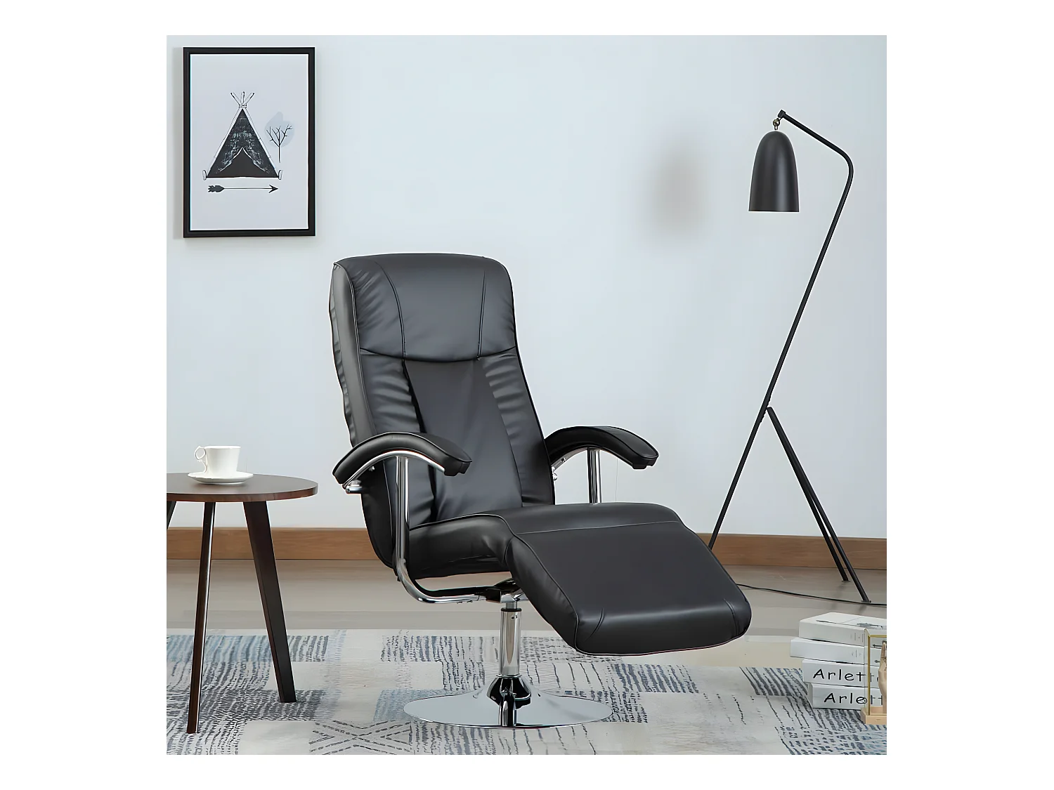 Fauteuil TV Noir Similicuir