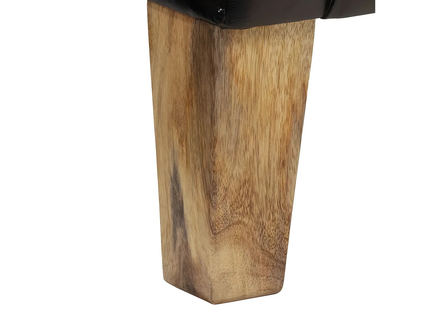 Schwarzer Cabrio-Sessel aus echtem Leder