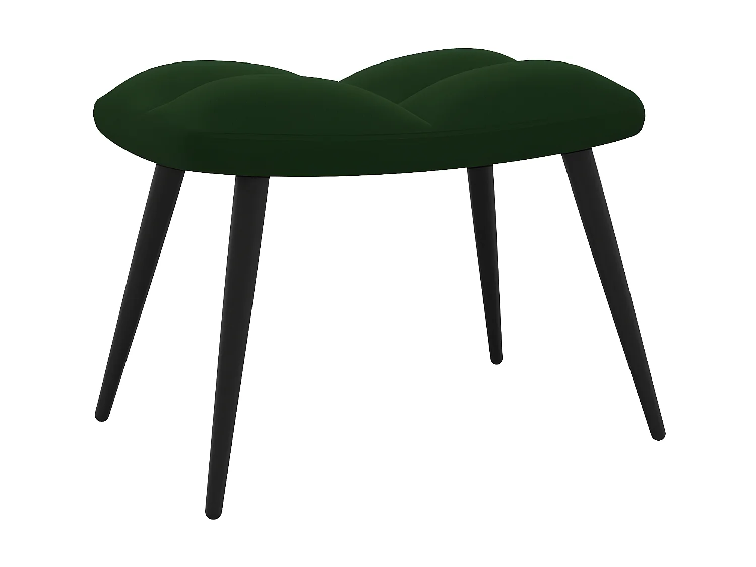 Sillón de relajación con reposapiés Terciopelo verde oscuro