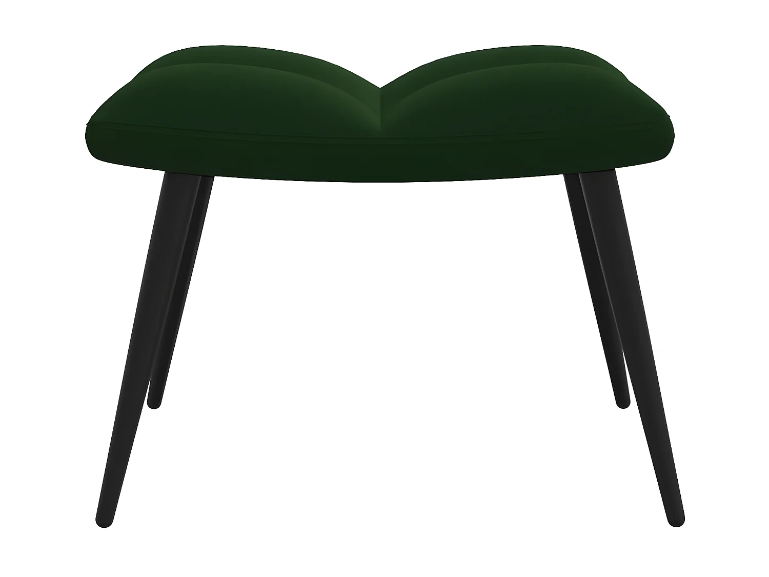 Chaise de relaxation avec repose-pied Vert foncé Velours