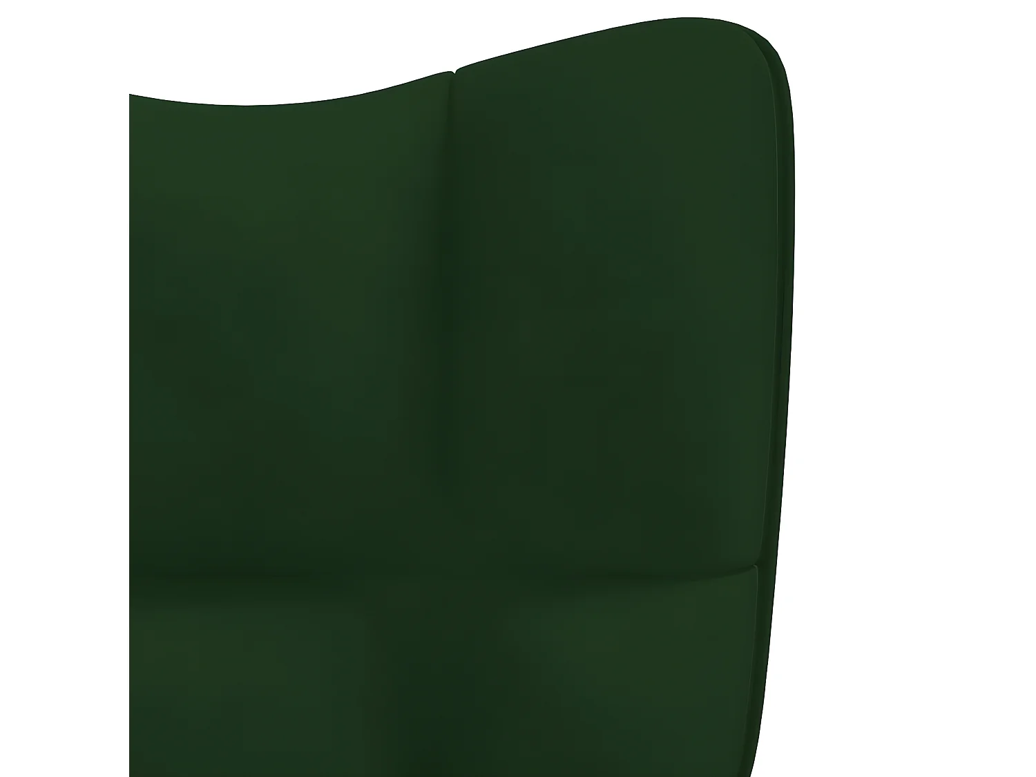 Chaise de relaxation avec repose-pied Vert foncé Velours