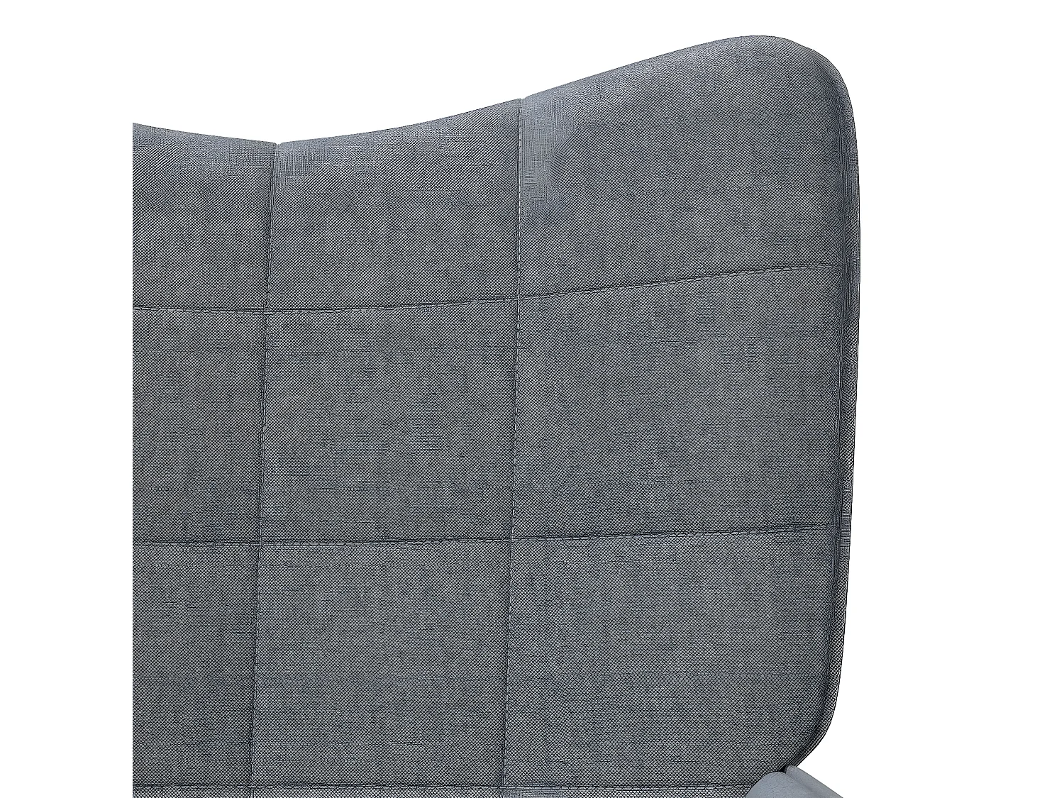 Poltrona relax con sgabello Tessuto grigio chiaro