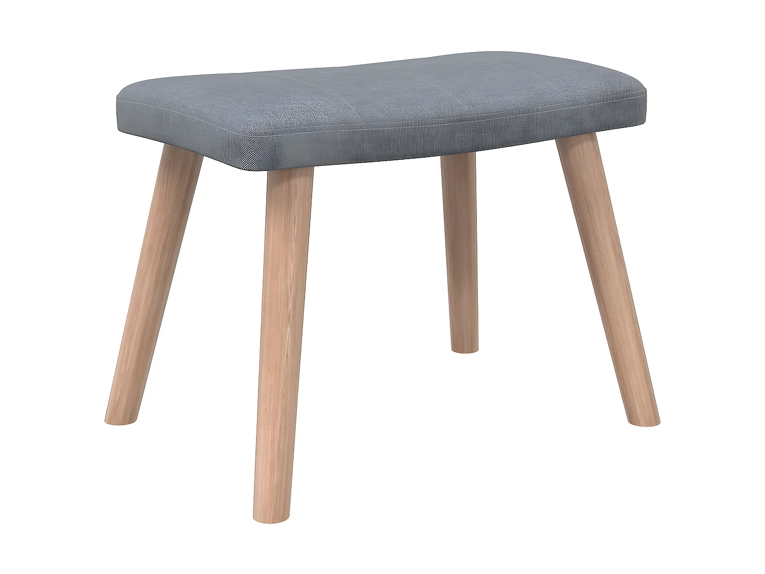 Poltrona relax con sgabello Tessuto grigio chiaro