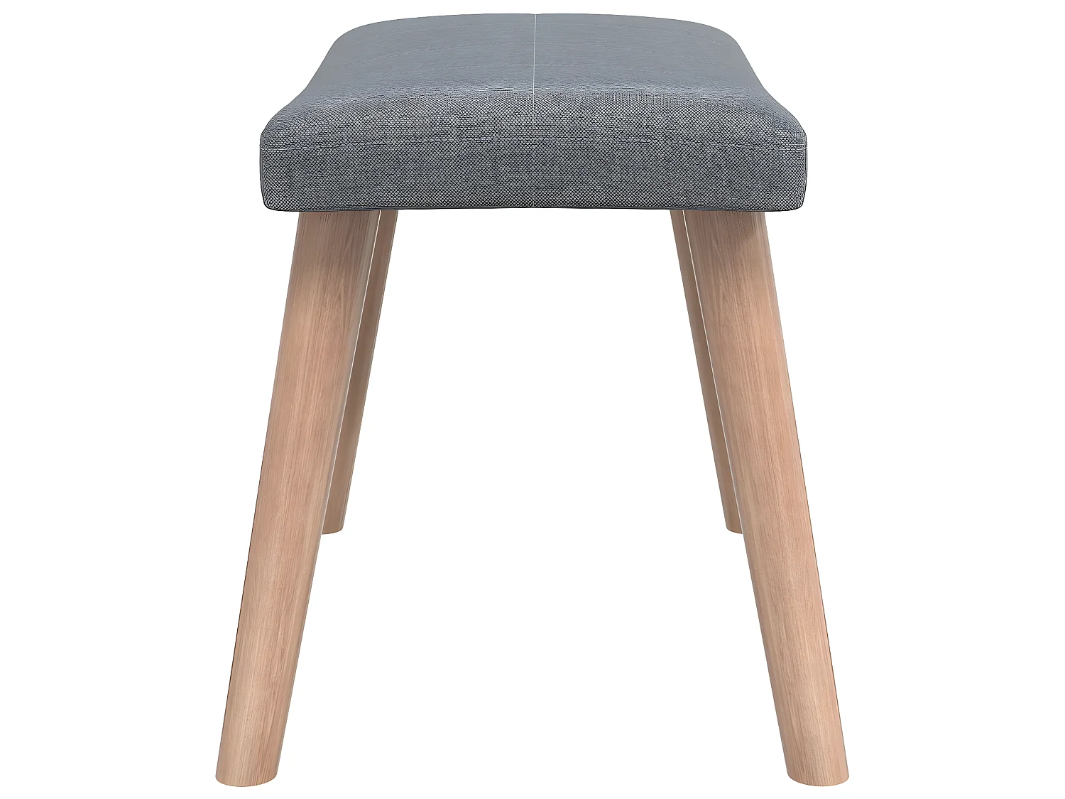 Poltrona relax con sgabello Tessuto grigio chiaro