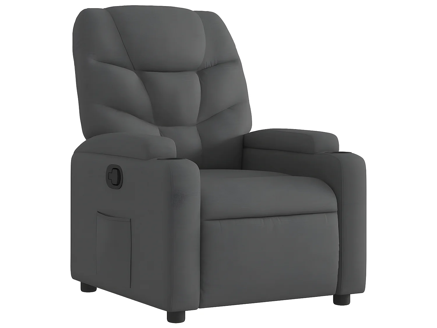 Fauteuil inclinable Gris foncé Tissu