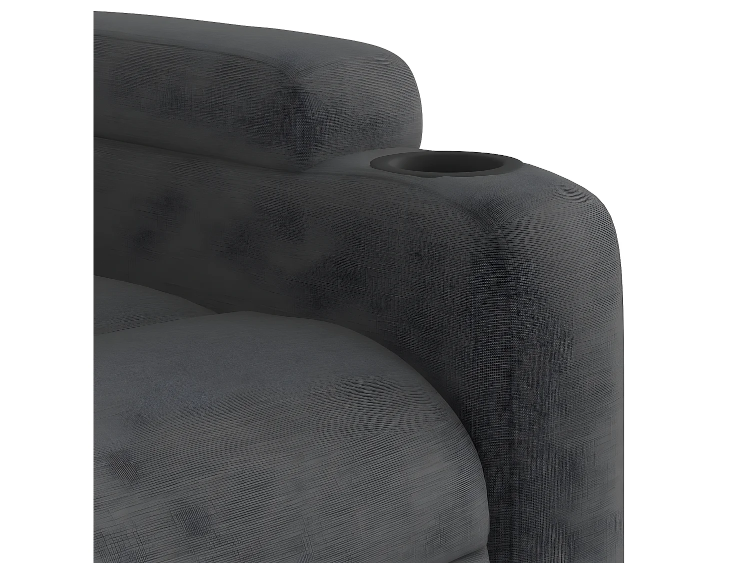 Fauteuil inclinable Gris foncé Tissu