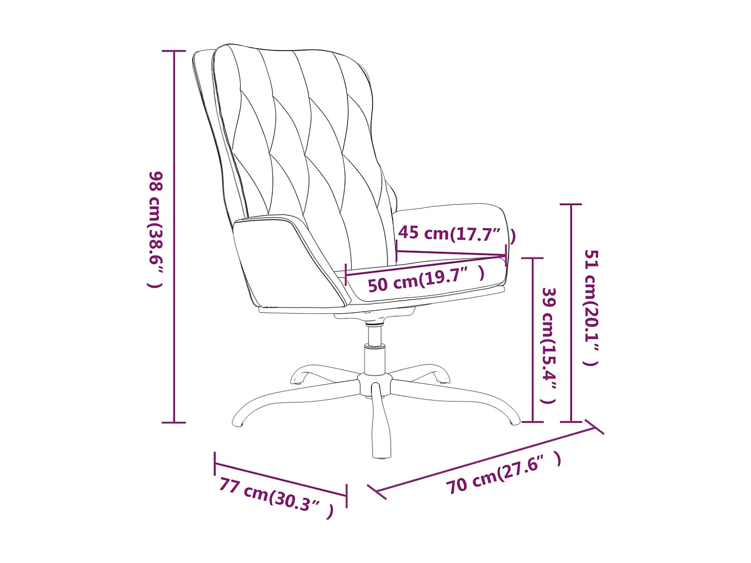 Relaxstoel Zwart Kunstleer