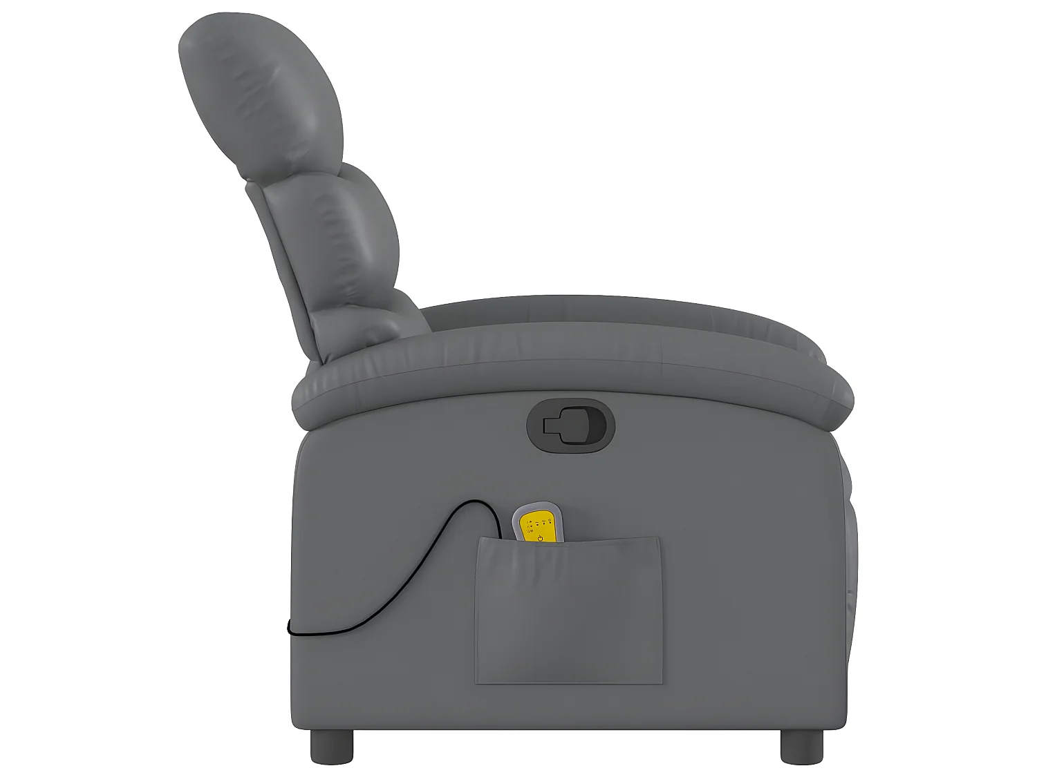 Fauteuil de massage inclinable Gris Similicuir