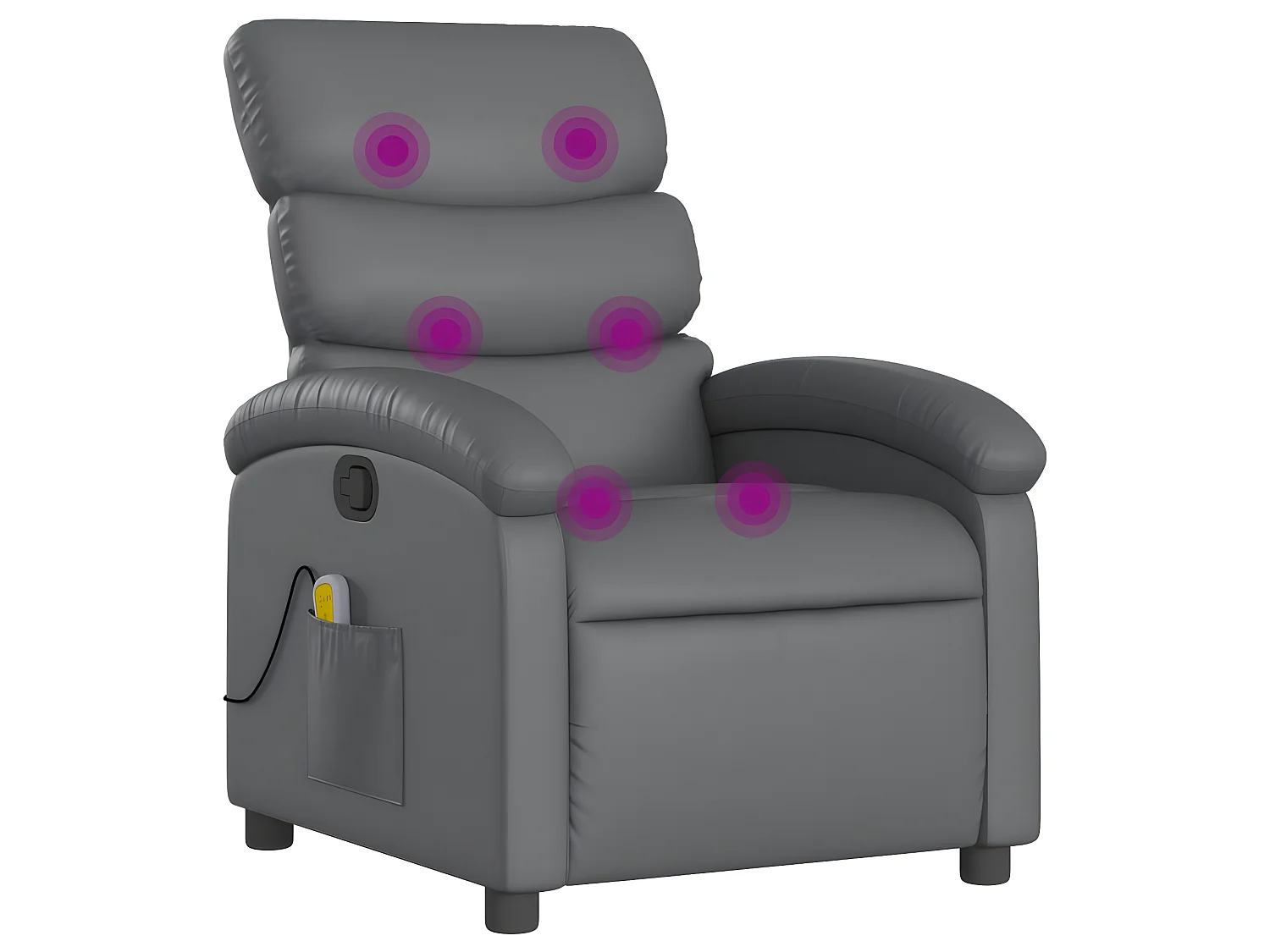 Fauteuil de massage inclinable Gris Similicuir