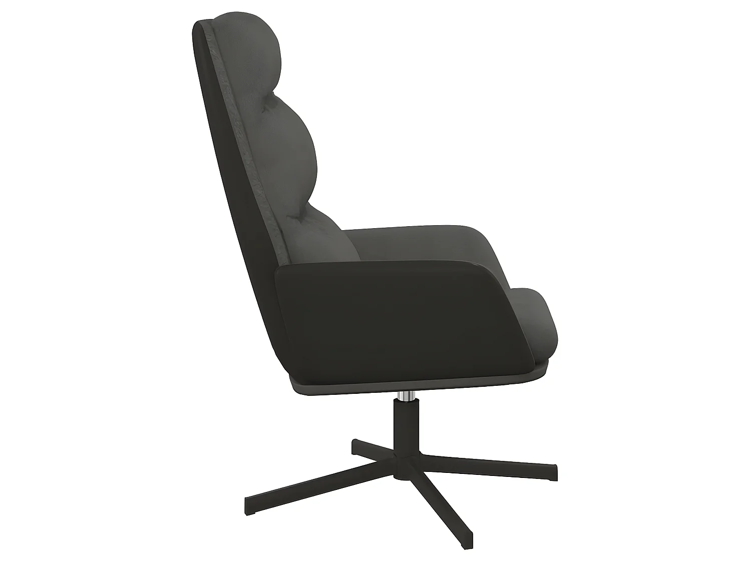 Relaxstoel Donkergrijs Stof