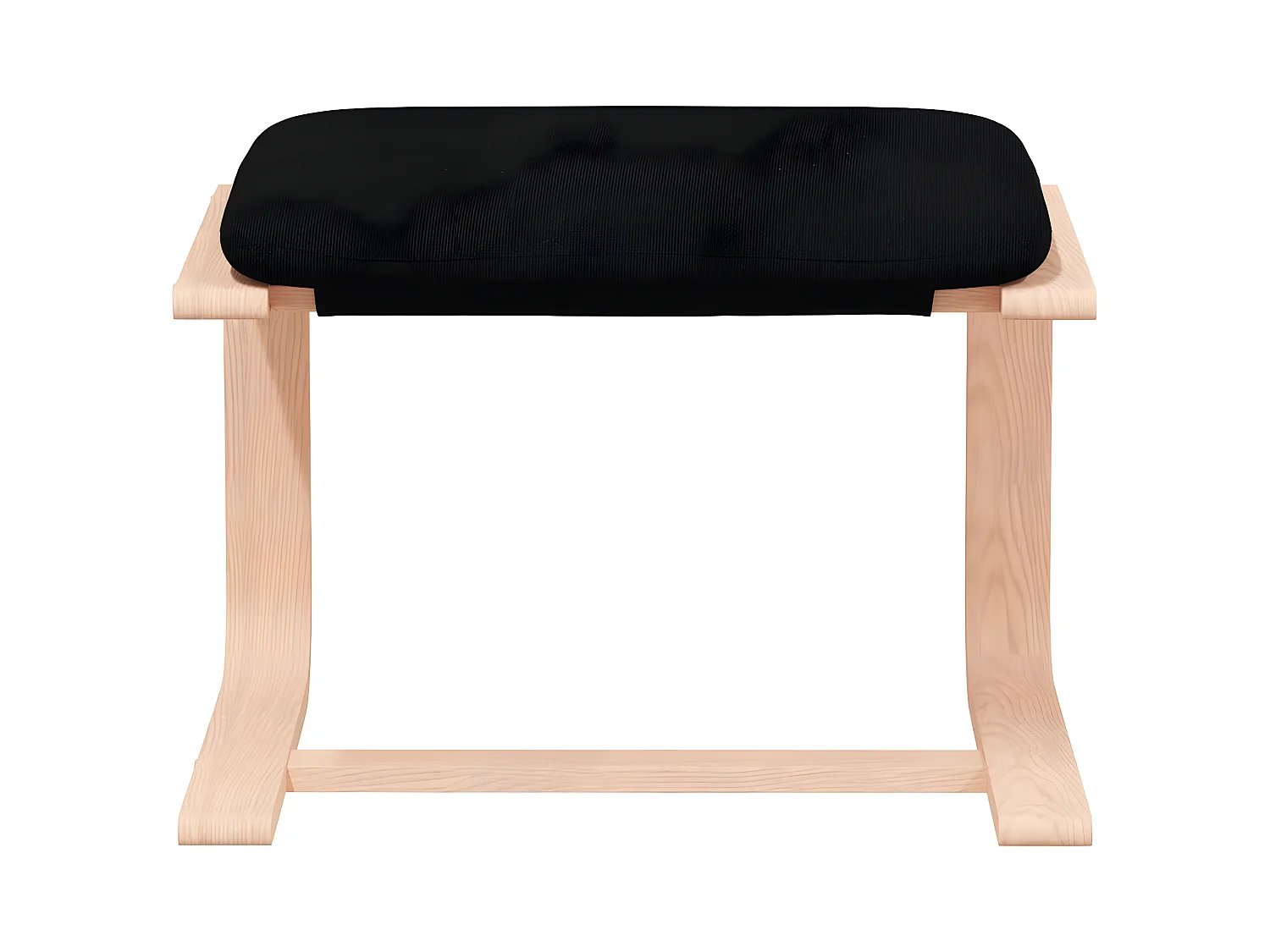 Chaise de relaxation avec repose-pied Noir Tissu