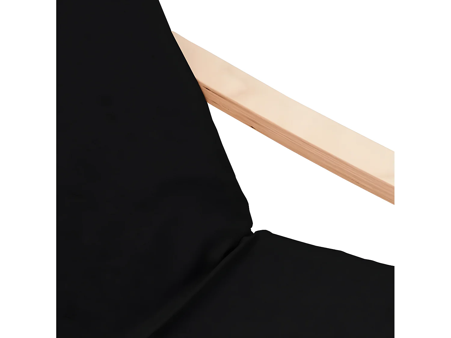 Chaise de relaxation avec repose-pied Noir Tissu