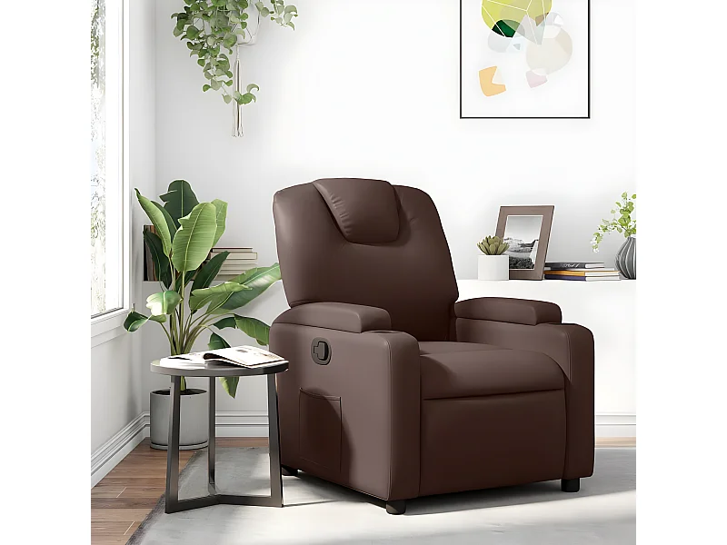 Fauteuil inclinable Marron Similicuir