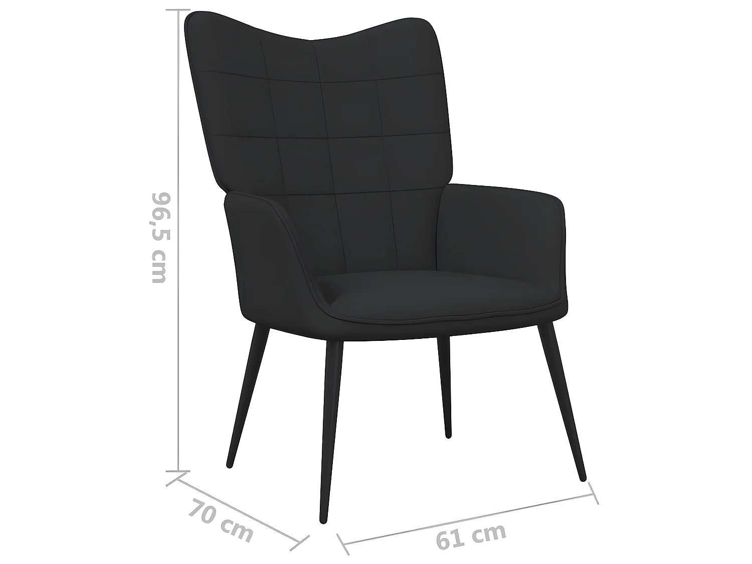 Poltrona relax in tessuto nero