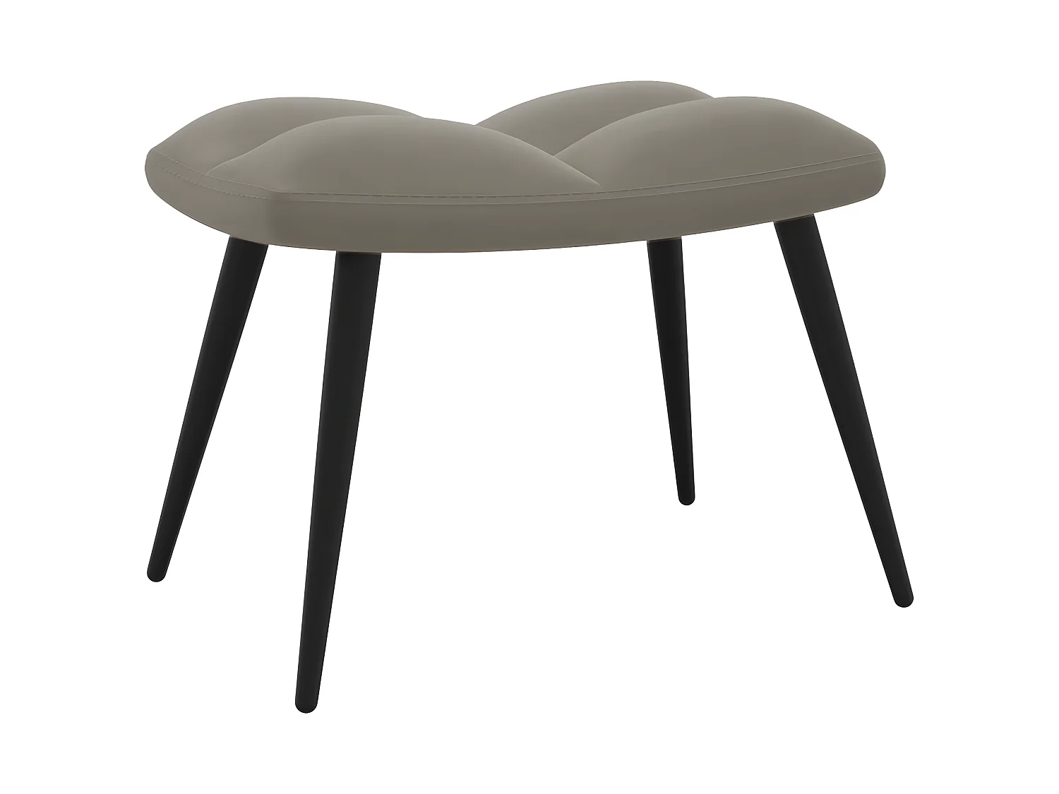 Chaise de relaxation avec repose-pied Gris clair Velours