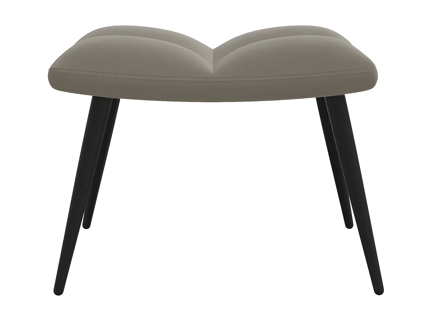 Chaise de relaxation avec repose-pied Gris clair Velours