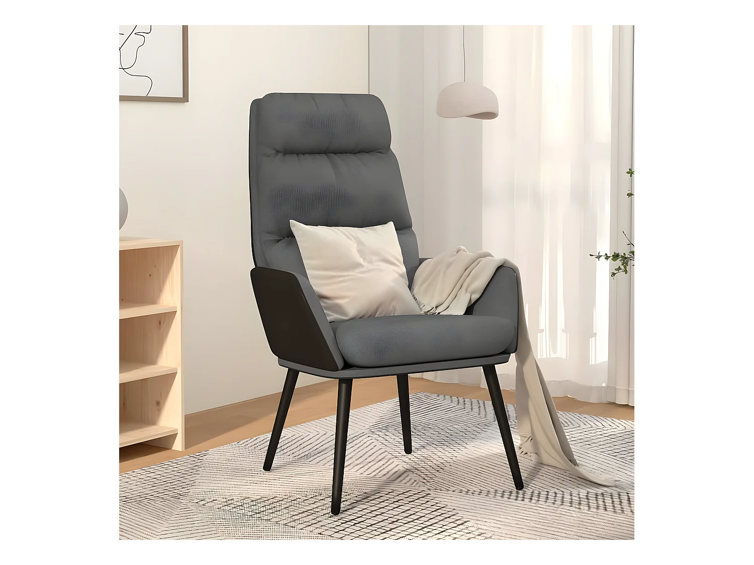 Poltrona relax Tessuto grigio chiaro