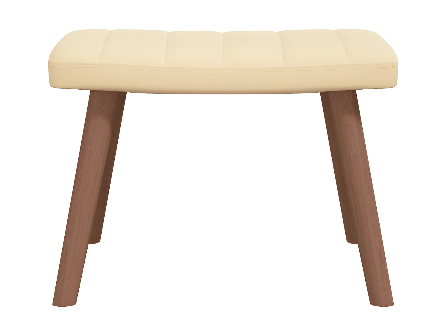 Chaise de relaxation avec repose-pied Blanc crème Velours