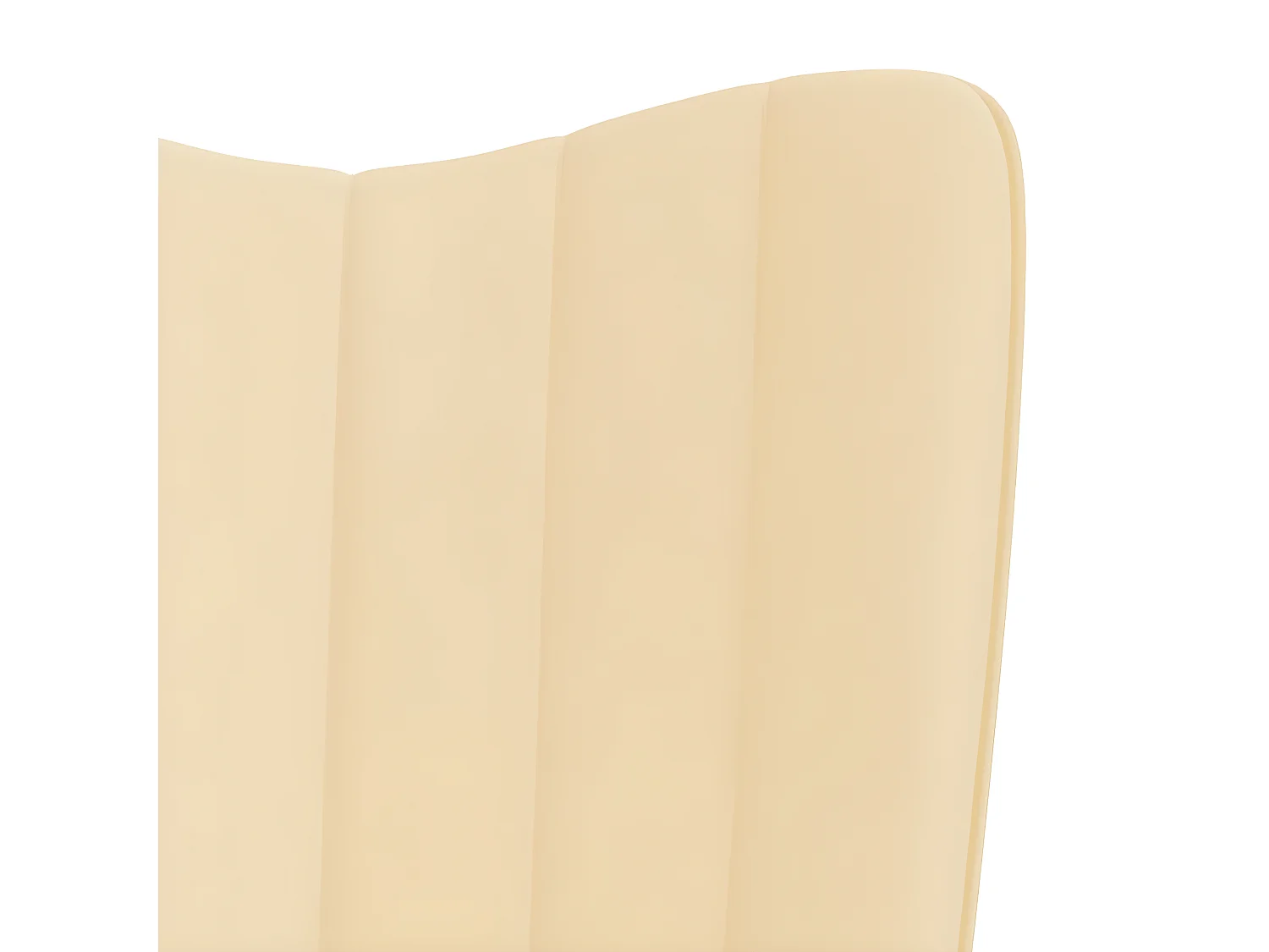 Chaise de relaxation avec repose-pied Blanc crème Velours