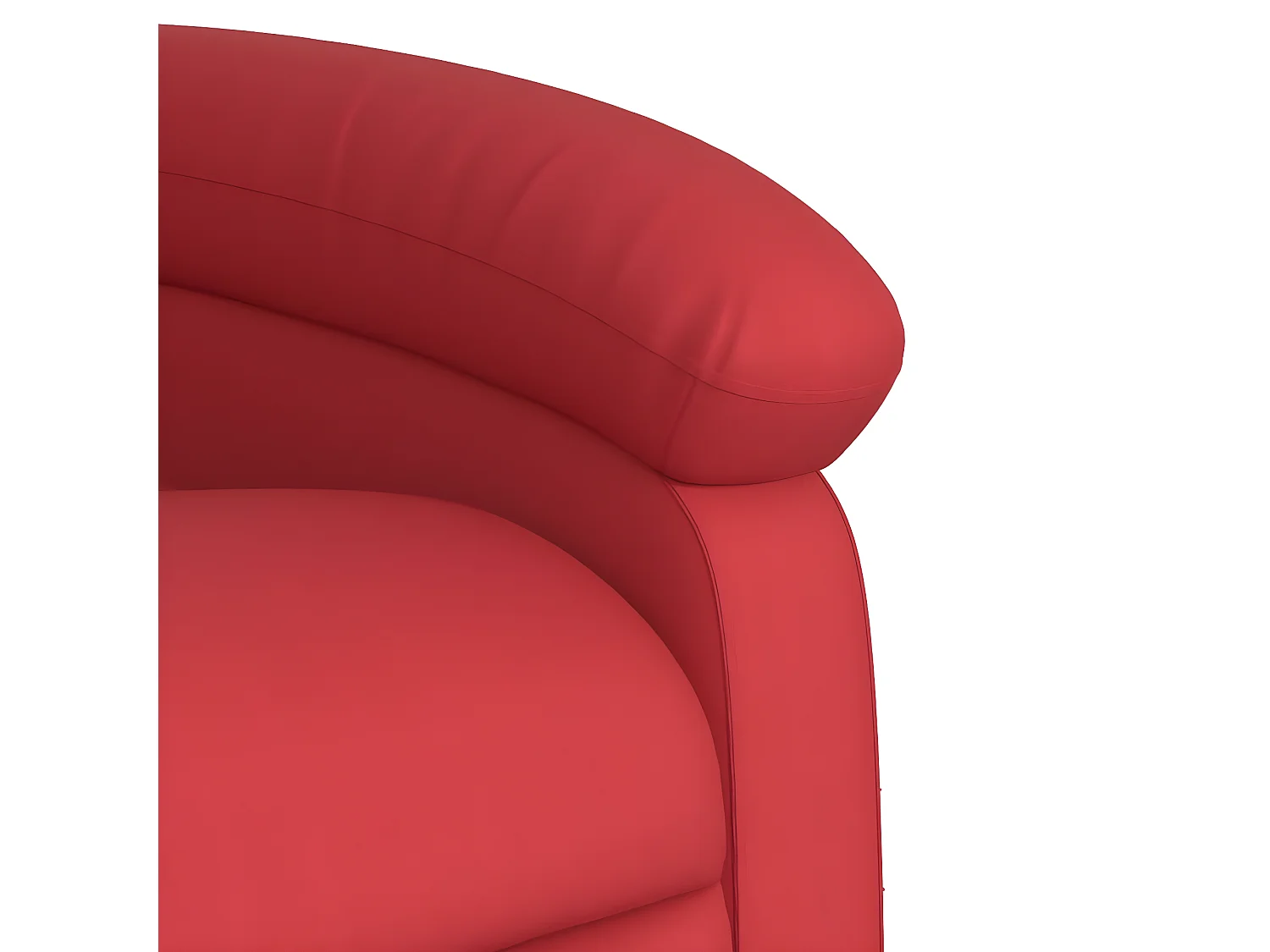 Sillón de masaje reclinable de polipiel rojo