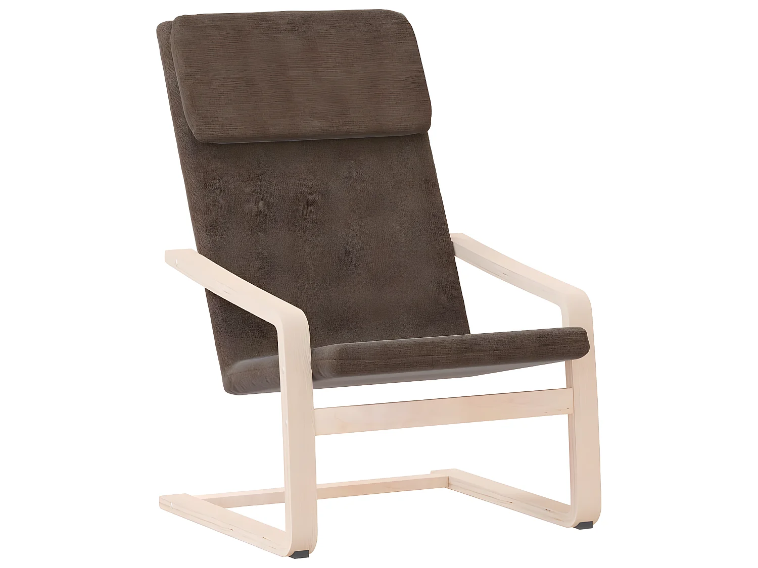 Chaise de relaxation Marron foncé Tissu