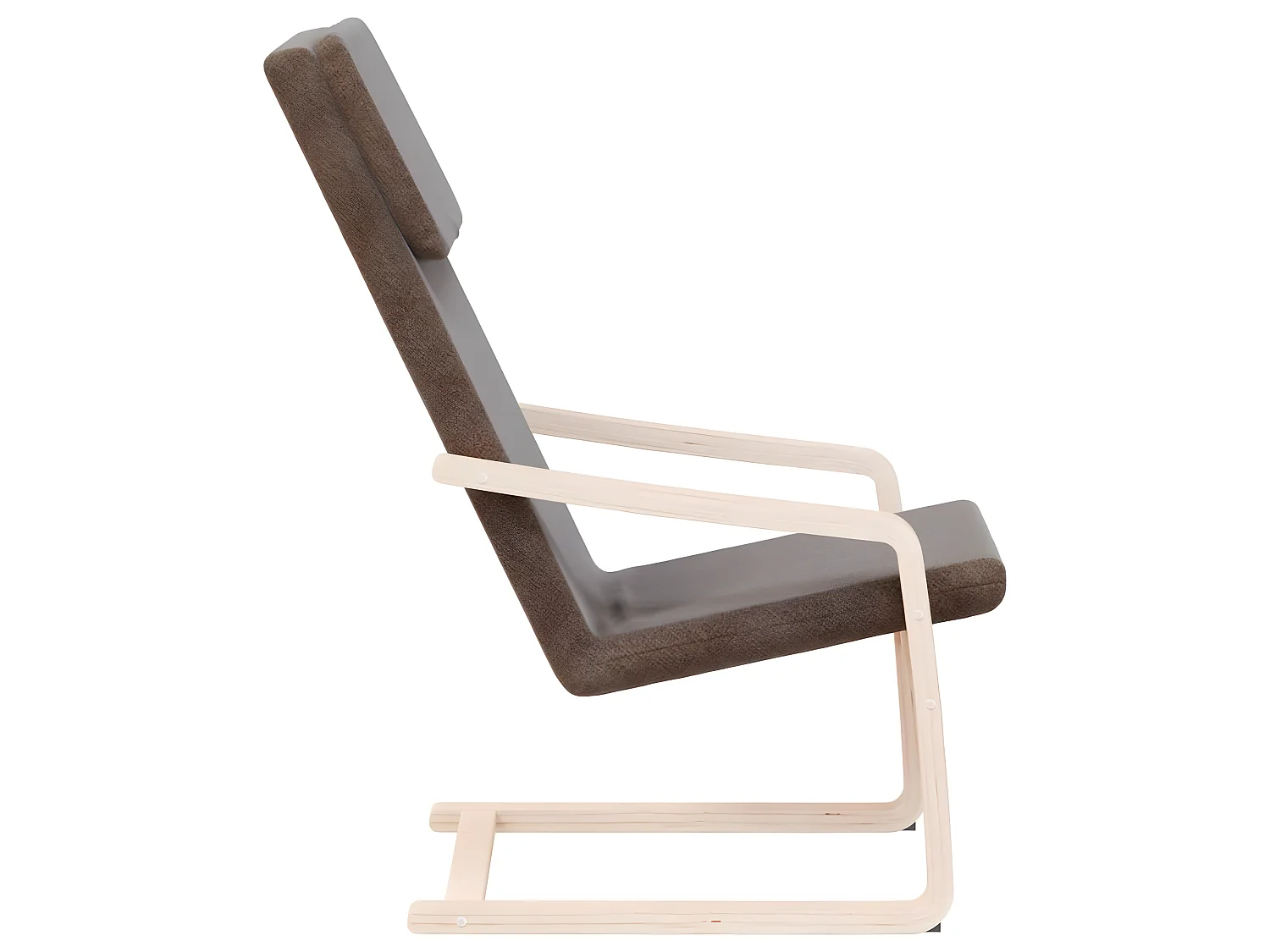 Cadeira de relaxamento Tecido marrom escuro