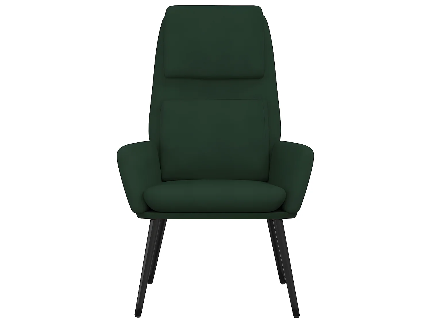 Chaise de relaxation Vert foncé Tissu