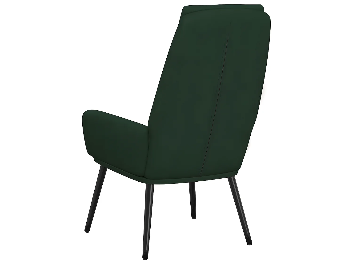 Chaise de relaxation Vert foncé Tissu