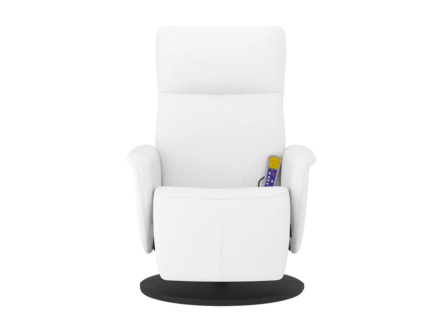 Fauteuil inclinable de massage repose-pieds blanc similicuir