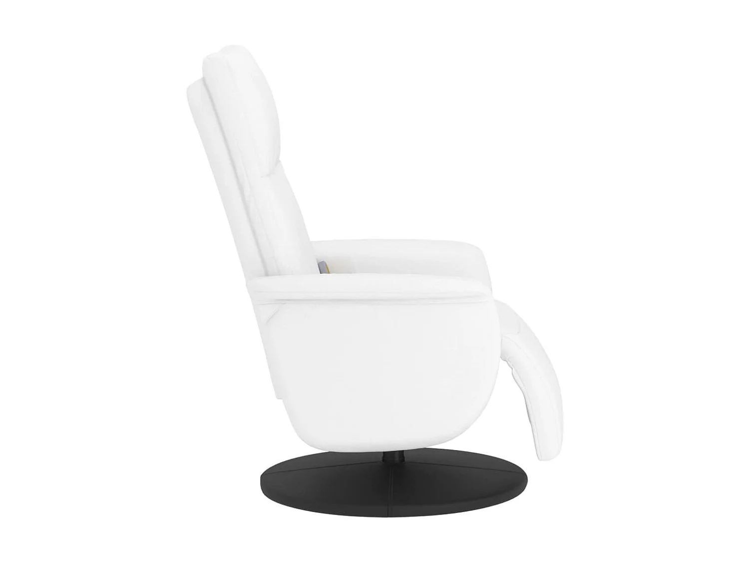 Fauteuil inclinable de massage repose-pieds blanc similicuir