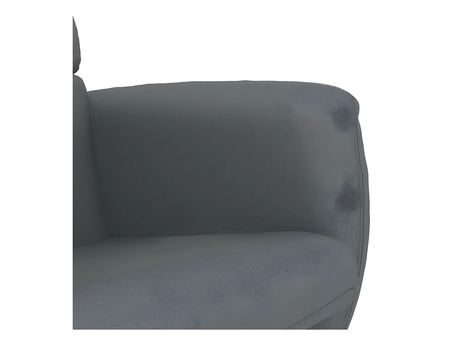 Poltrona reclinável em couro sintético cinza com apoio para pés