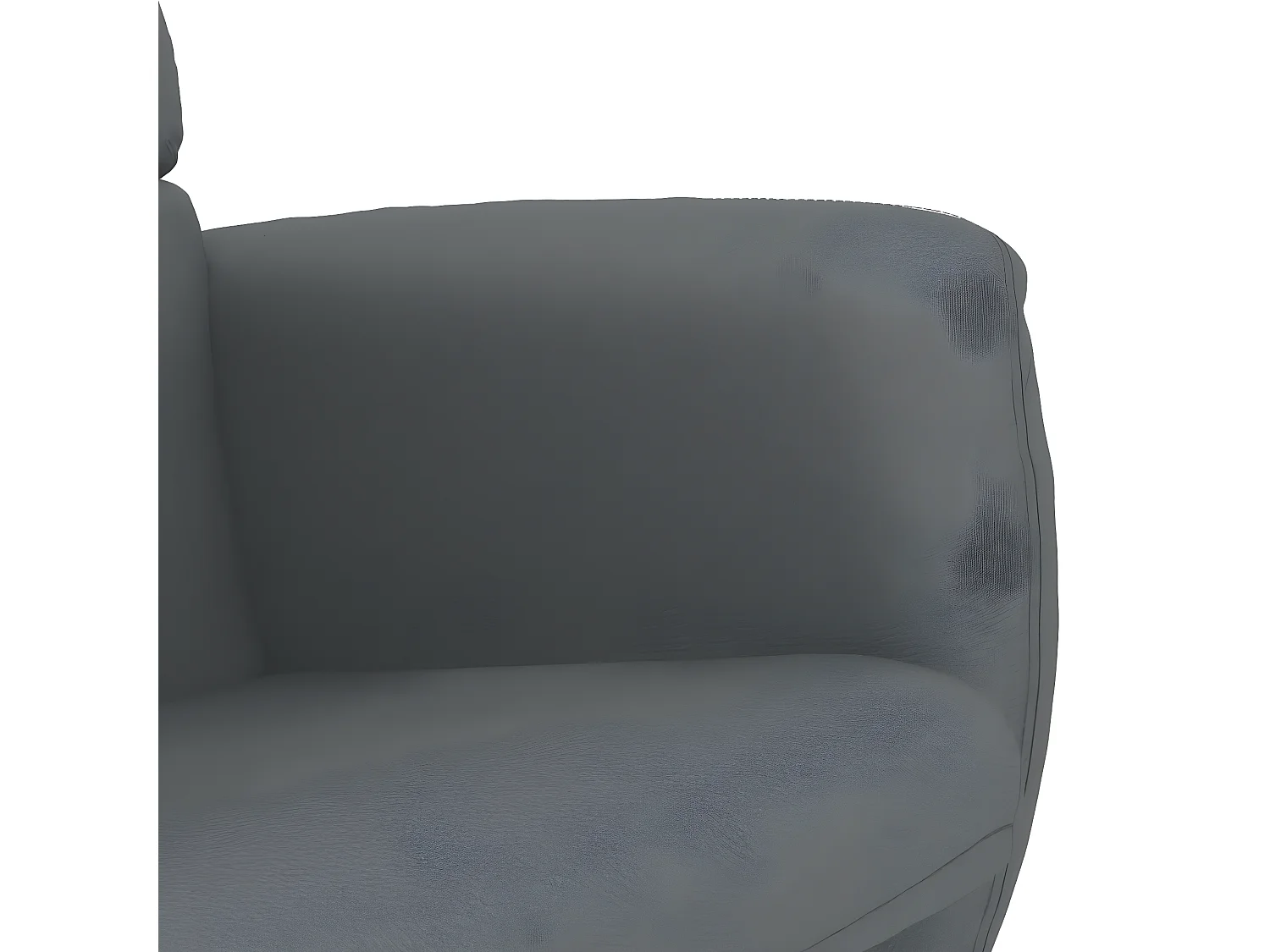 Poltrona reclinabile in ecopelle grigia con poggiapiedi