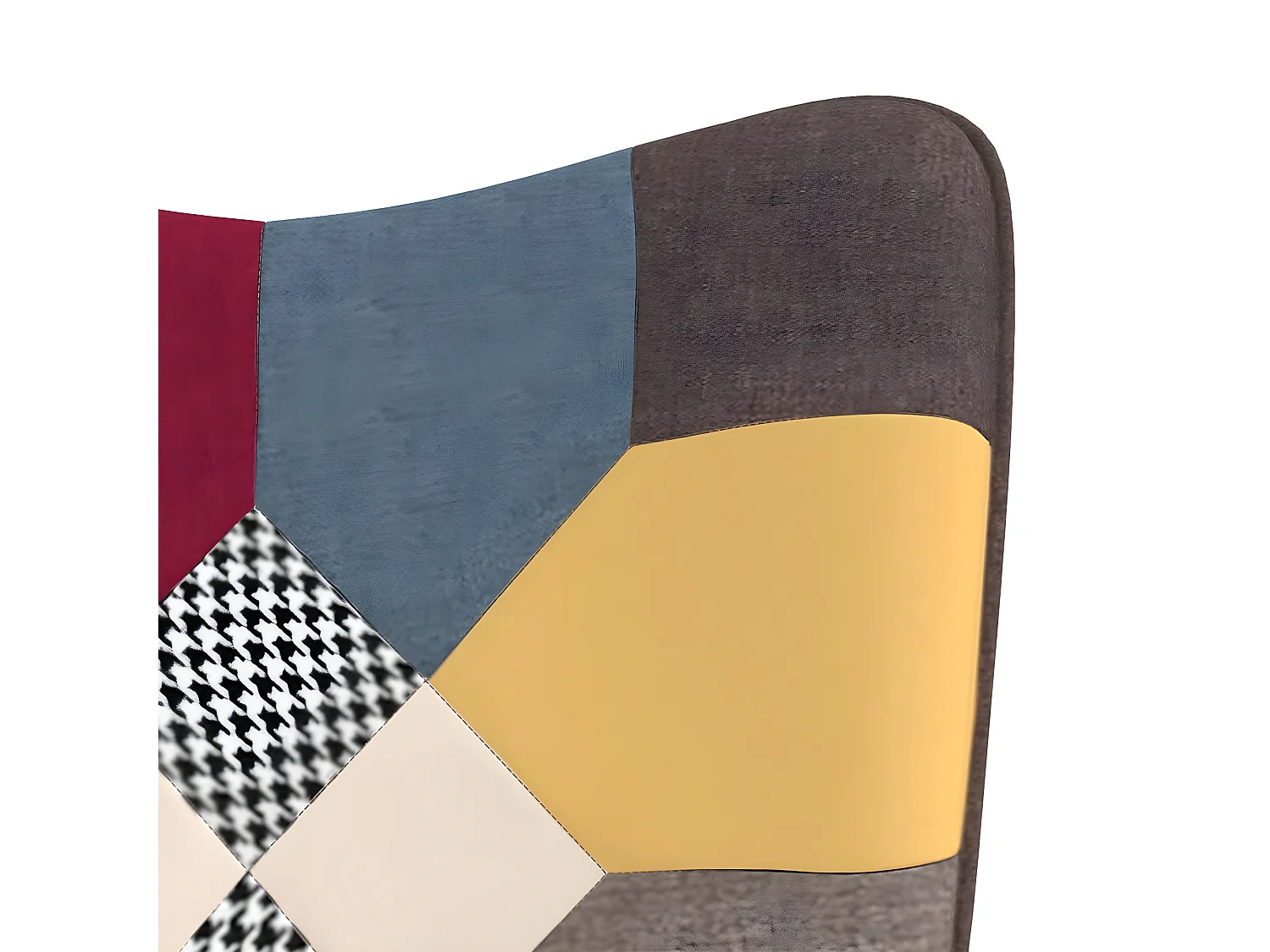 Cadeira de relaxamento com apoio para pés Tecido Patchwork