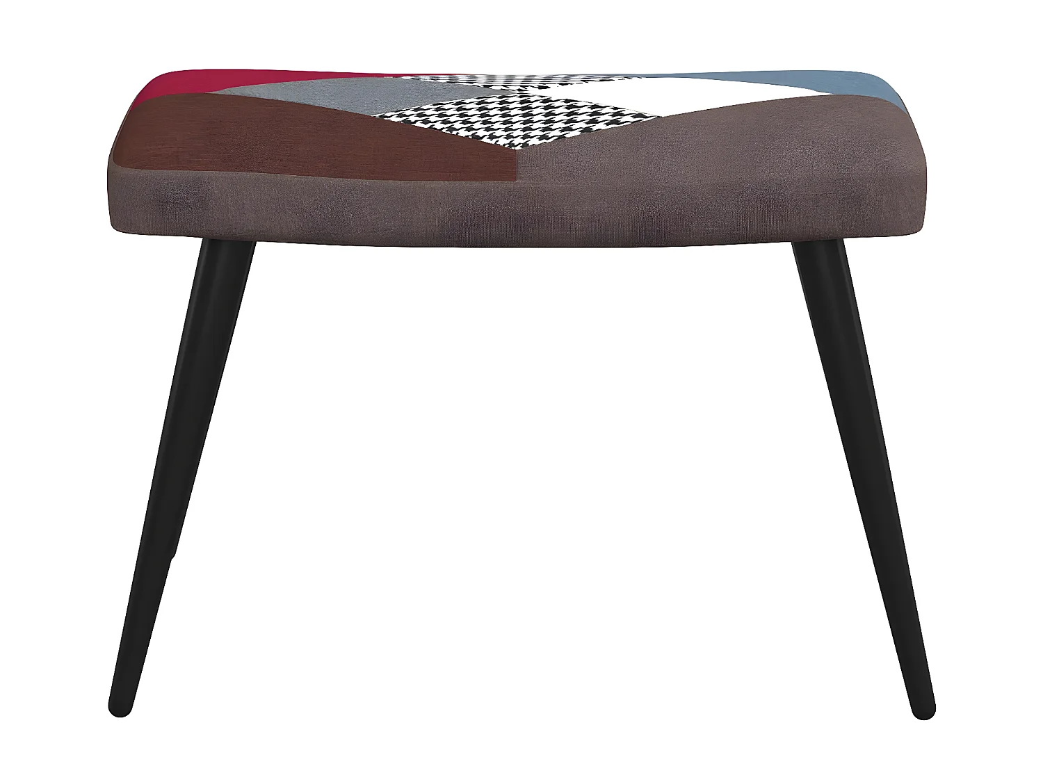 Chaise de relaxation avec repose-pied Patchwork Tissu