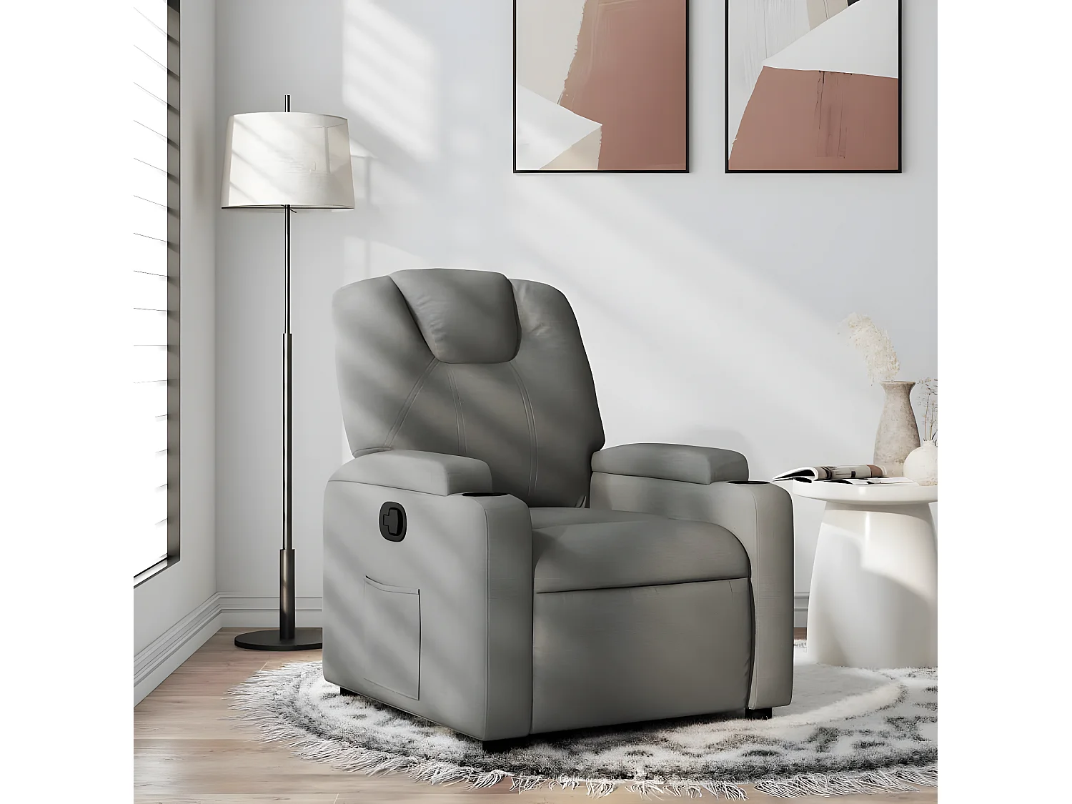 Fauteuil inclinable Gris foncé Tissu
