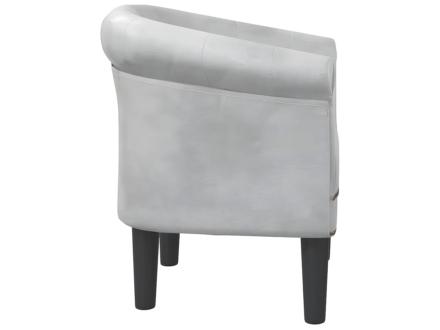 Zilverkleurige kunstleren converteerbare fauteuil