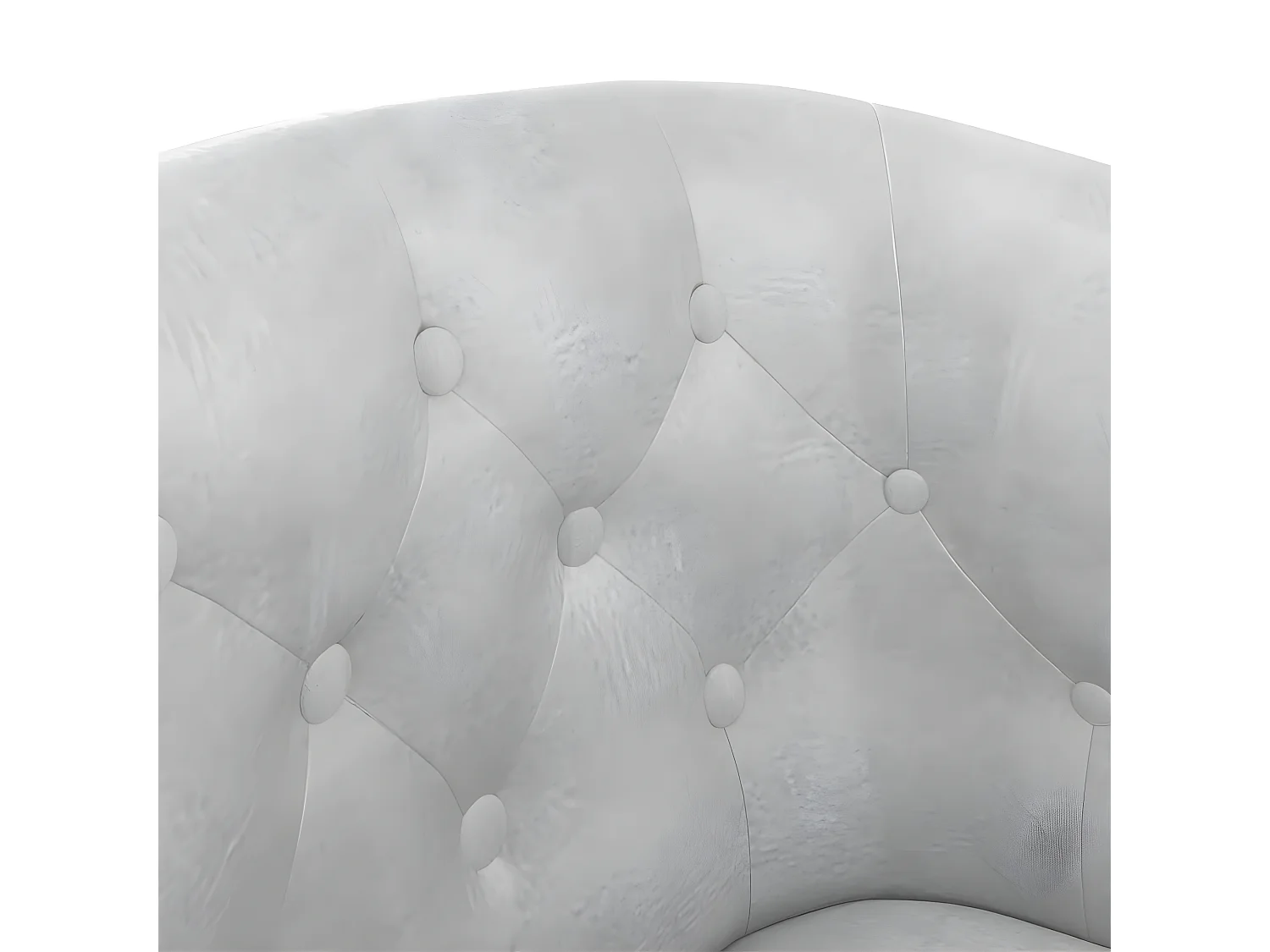 Zilverkleurige kunstleren converteerbare fauteuil