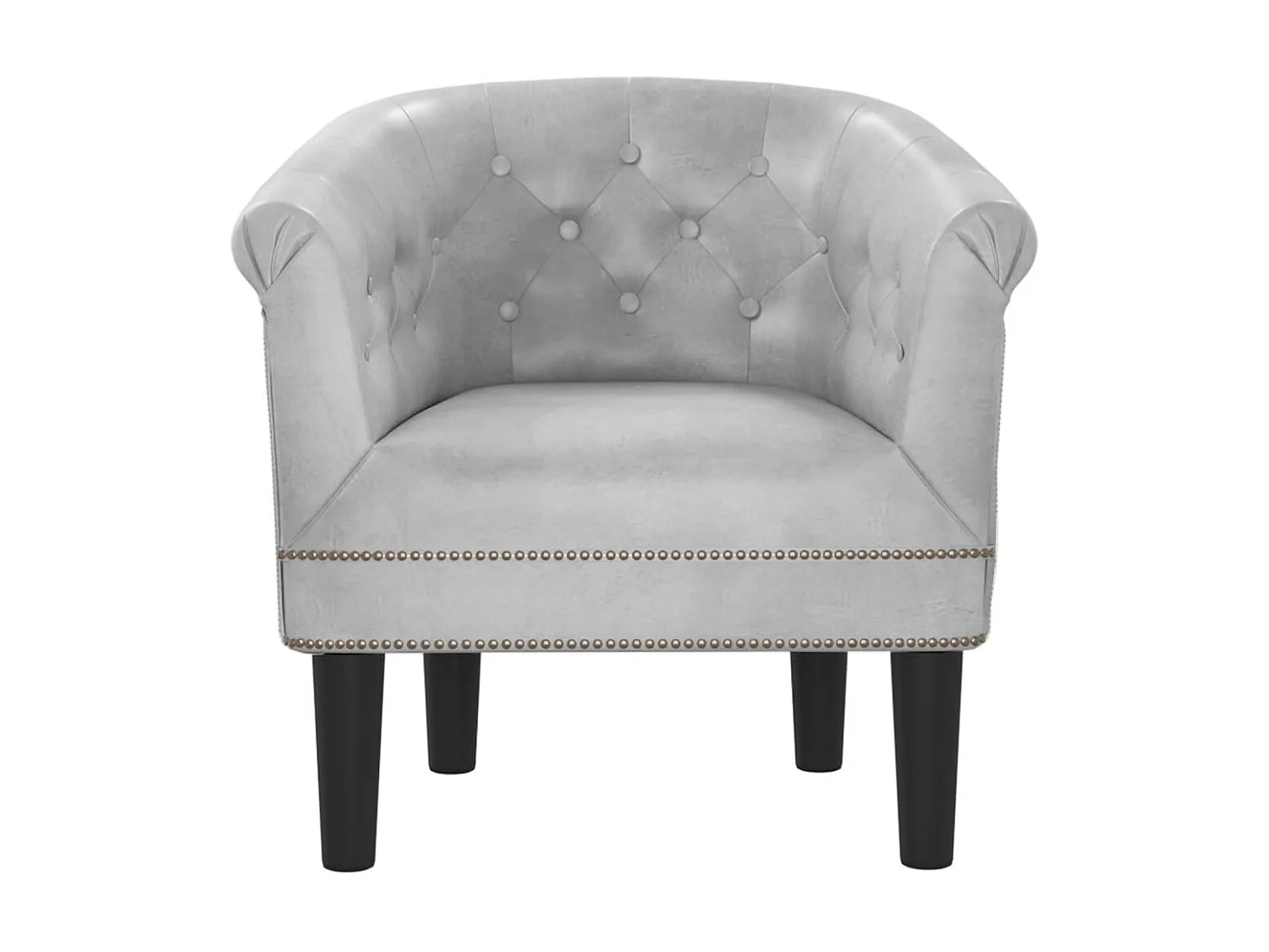 Zilverkleurige kunstleren converteerbare fauteuil