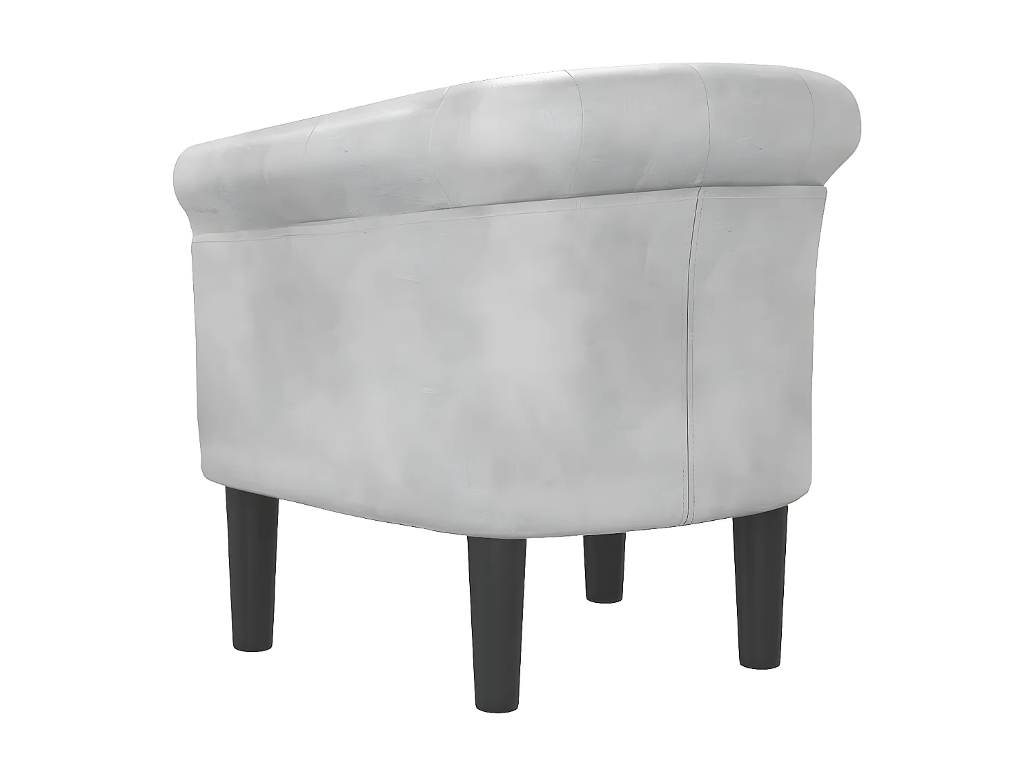 Zilverkleurige kunstleren converteerbare fauteuil