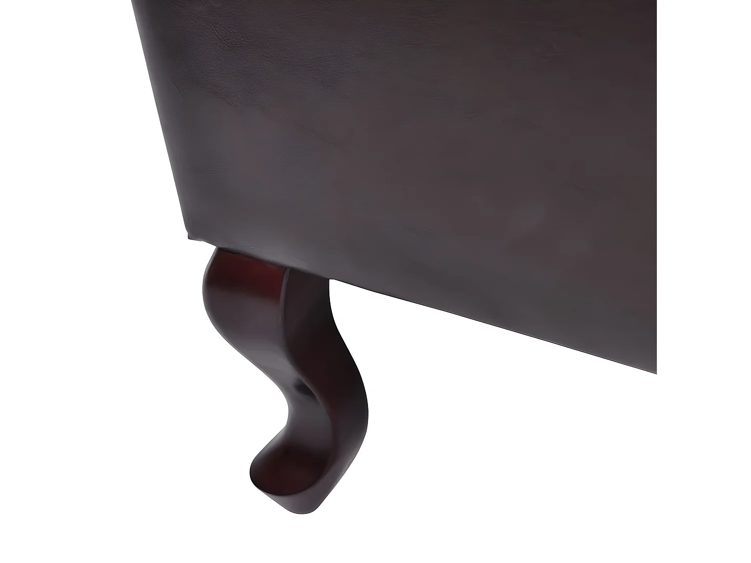 Fauteuil avec repose-pied Marron foncé Similicuir