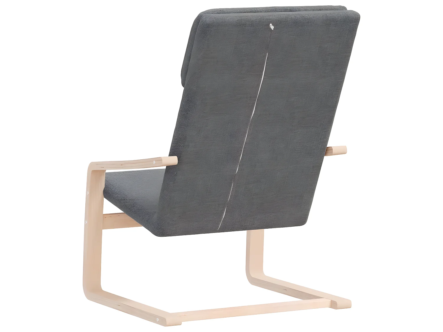 Chaise de relaxation Gris foncé Tissu