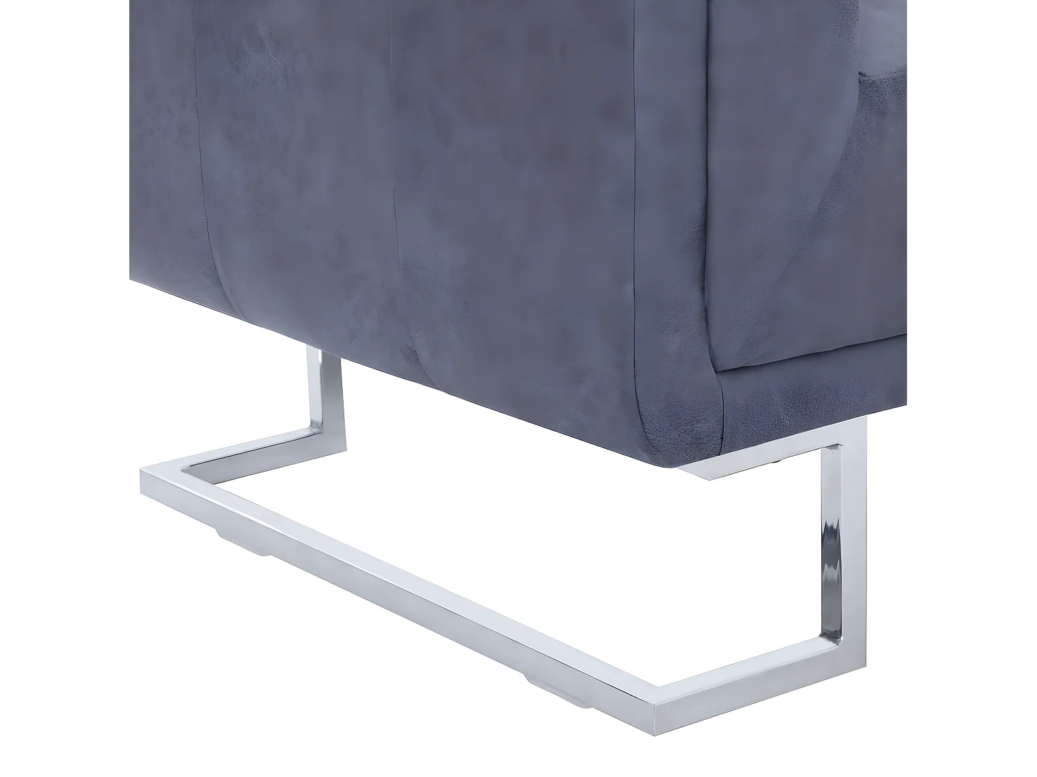 Kubusfauteuil Grijs Kunstsuède leer